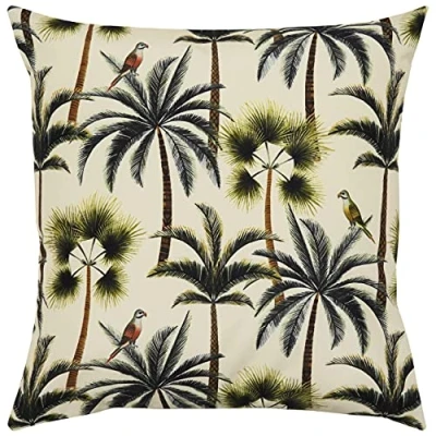 Image of Evans Lichfield Palms Outdoor Polyester Filled Cushion, Forest, 43 x 43cm