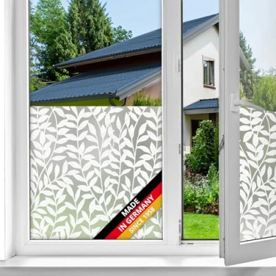 Image of d c fix window film privacy Jane static cling premium 67,5 cm x 1,5 m frosted glass sticker opaque for home, kitchen, bathroom &amp; office