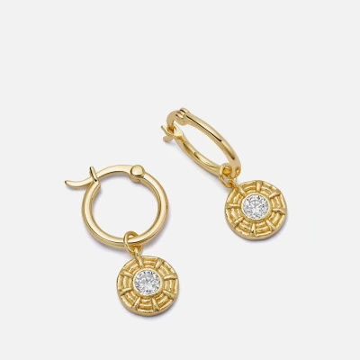 Image of Daisy London Apollo Sparkle 18k Gold Plated Drop Earrings