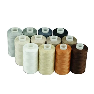 Image of Simthread Cotton Sewing Thread Quilting for and Machines 550 Yards/Spool, 12 Neutral Colors