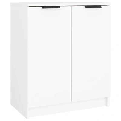 Image of vidaXL Shoe Cabinet Hallway Storage Rack Cupboard Organiser Shelf Stand Holder Unit Hall White Engineered Wood