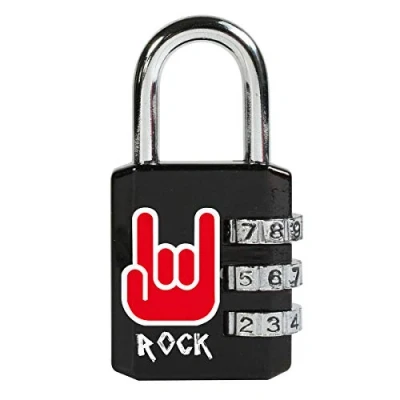 Image of Master Lock 1509EURDROCK Rock Combination 6.2 x 3.2 1.4 cm Black and Red