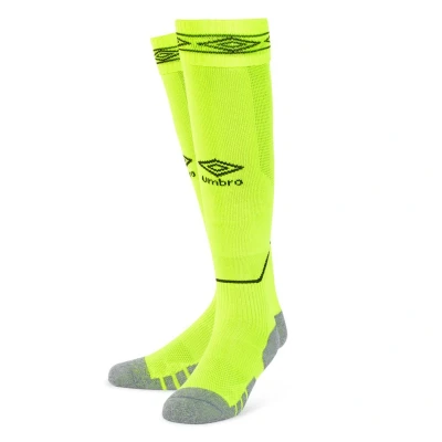 Image of Umbro Mens Diamond Football Socks (Safety Yellow/Carbon) Size Large