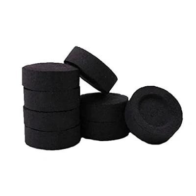 Image of KAV 100 Discs Quick Lighting Charcoal for Instant Light, Hookah Nargila Shisha, Smoking Pipe, Flame Light and Incense Burner Pack of 10 Rolls Coal