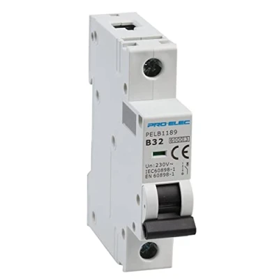 Image of PRO ELEC PELB1189 32A Single Pole MCB, B Curve, 6kA