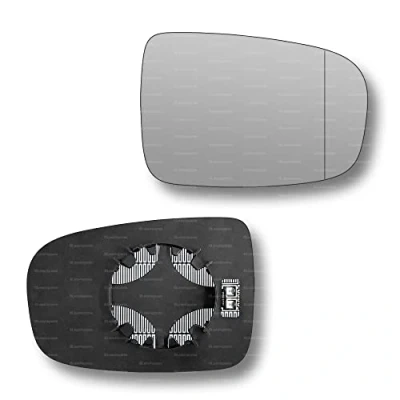 Image of Less4spares Replacement Wing Mirror Glass Right Compatible with Hyundai ix20 2010 2019 CLIP ON Driver Off side Heated Blind Spot
