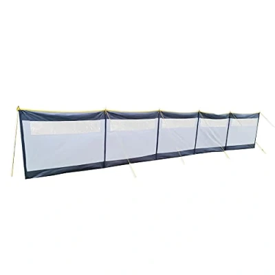 Image of Maypole Leisure 5 Panel Steel Poled Windbreak, 8m Width