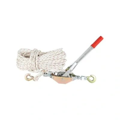 Image of Boat Trailer Winch 0.75Ton Rope Puller Come Along With 2 Hook Heavy Duty Ratchet Power Tool For Moving Boats Transporting Logs Anti slip, Labor saving
