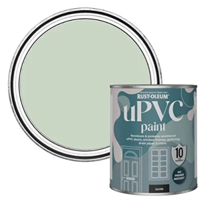 Image of Rust Oleum Green uPVC Door and Window Paint In Gloss Finish Laurel 750ml