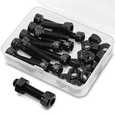 Image of M8 x 30mm 15PCS Socket Head Cap Screws Bolts and Nuts Set 12.9 Grade Alloy Steel Allen Drive