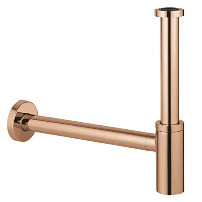 Image of Sink Trap 1 1/4&quot; 8 x 15 21 cm Brushed Copper Gloss (Reference: 28912DA0)