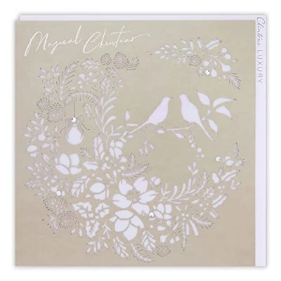 Image of Clintons: Birds On Gold General Christmas Card, 192 x 192, 1169593