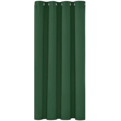 Image of Deconovo Solid Curtain Blackout Material Eyelet Thermal Insulated Ring Top for Bedroom 52&quot;x 54&quot; Dark Forest 1 PANEL