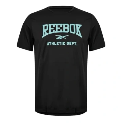 Image of Reebok Men&#039;s Workout Ready Poly Graphic Short Sleeve T Shirt, Nghblk, XS UK