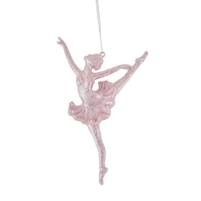 Image of 16cm Ballerina Christmas Tree Hanging Glitter Decoration Pink