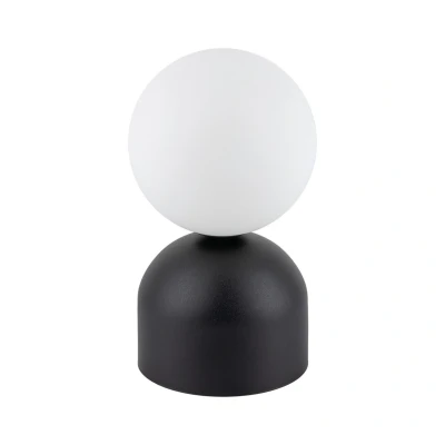 Image of Miki Globe Table Lamp Black, Opal Glass 1xG9