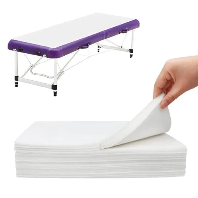 Image of 20 Pcs Disposable Bed Sheets Massage Spa Soft Non Woven Fabric Table Sheet Waterproof and Oil Proof Cover for Beauty Salon, SPA, Massage, Hospital, Tattoo, 70x170cm