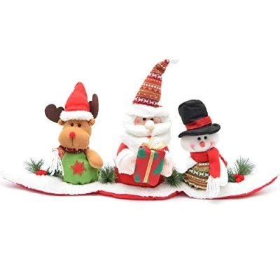 Image of Gifts 4 All Occasions Limited Shatchi 3 Teddy Set Christmas Animatic Party Decoration Santa Snowman Reindeer, Multi