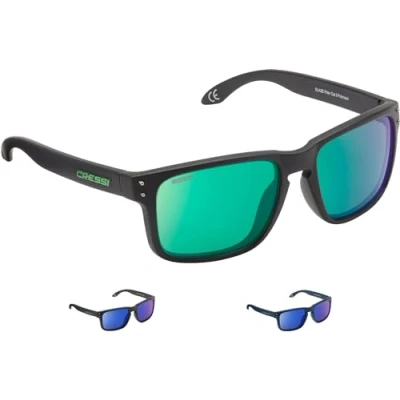 Image of Cressi Unisex Blaze Sunglass Matt Black/Mirrored Lens Grey, One Size