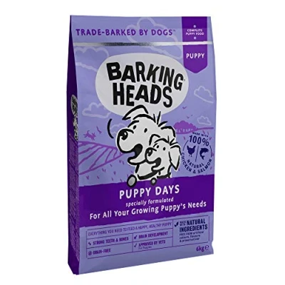 Image of Barking Heads Complete Dry Dog Food 6kg Puppy All Hounder Days Turkey Natural Grain Free Hypoallergenic for Sensitive Digestion &amp; Development Vet Approved