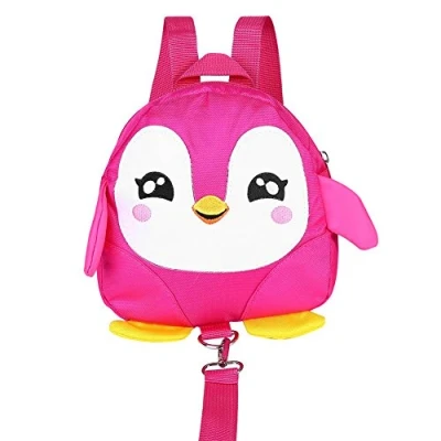 Image of Baby Harness Backpack Toddler Walking Safety with Cartoon Pattern and Anti Lost Travel Bag for 1 3 Years Old Baby(Pink)