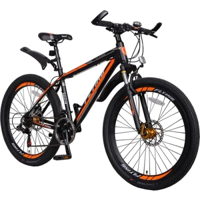 Image of Unisex 21 Speeds Mountain bikes Bicycles Shimano Alloy Frame Lightweight with Warranty Black