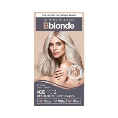 Image of Jerome Russell Bblonde Ice Blonde Permanent Hair Colour Full Grey Coverage Dye Kit for Pre Lightened &amp; Hair, Ammonia Free with Brazil Nut oil