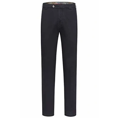 Image of MEYER Men Pants Roma Cotton Navy Soft Chinos