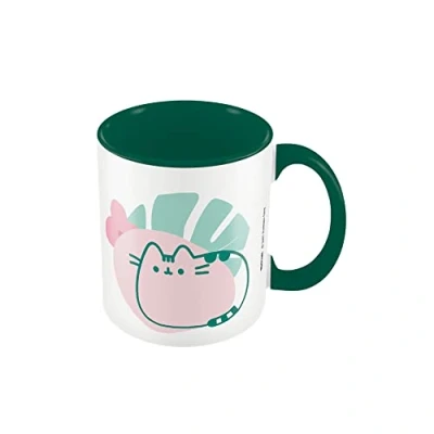 Image of Pusheen Tropical Contrast Mug (One Size) (Green/White)