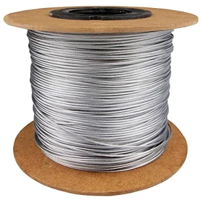 Image of Wire Rope Cable 100 metres / 328.08 ft Galvanised Metal Steel (⌀ 1 mm Thick)