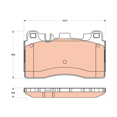 Image of 0054206420, 0064200820, 0074207220, A0054206420, A0064200820 Brake pad set TRW GDB1906 prepared for wear indicator MERCEDES BENZ: E Class Saloon