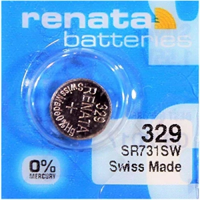 Image of Renata Silver Oxide Button Battery 329 1.55 V 37 mAh Blister Pack of 1