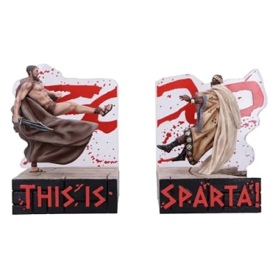 Image of Nemesis Now This Is Sparta! Bookends 18.3cm, Resin, Official 300 Merchandise, Movie Home Decor, Spartan Warrior Bookends, Cast in the Finest Expertly Hand Painted