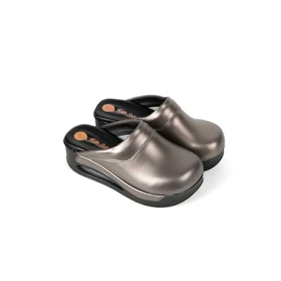 Image of Terlik Sabo Air ST1091 Max Leather Womens Clogs Mules Slippers Sabot Shoes, Lead, EU 42, UK 8