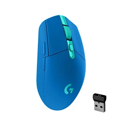 Image of Logitech G305 LIGHTSPEED Wireless Gaming Mouse, HERO 12K Sensor, 12,000 DPI, Lightweight, 6 Programmable Buttons, 250h Battery Life, On Board Memory, PC/Mac, Blue