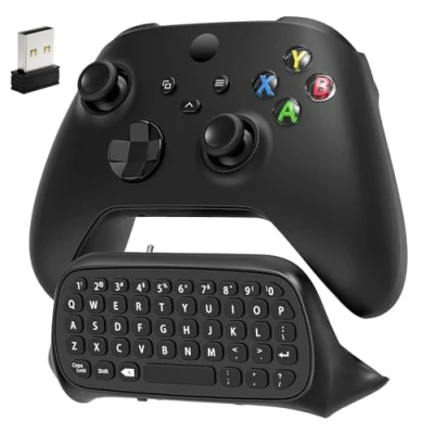 Image of Keyboard for Xbox Series X/S/Xbox One/One X/S, Elite One/2 Controller, Wireless Game Chatpad Keypad with USB Receiver, Built in Speaker &amp;3.5mm Audio Jack Controller(CONTROLLER NOT INCLUDED)