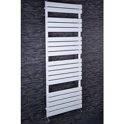 Image of Warmehaus Flat Panel Heated Towel Rail Radiator Ladder Rad 1800 x 600mm Bathroom Central Heating White