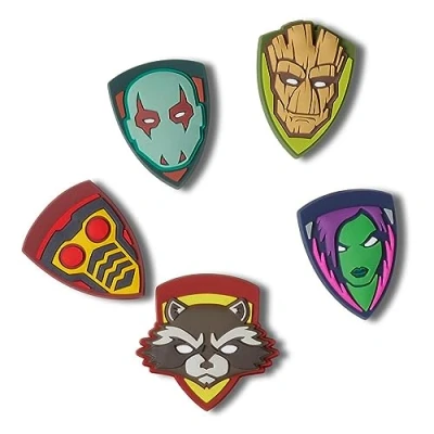 Image of Crocs Unisex&#039;s Guardians of The Galaxy 5 Pack Shoe Charms, One Size