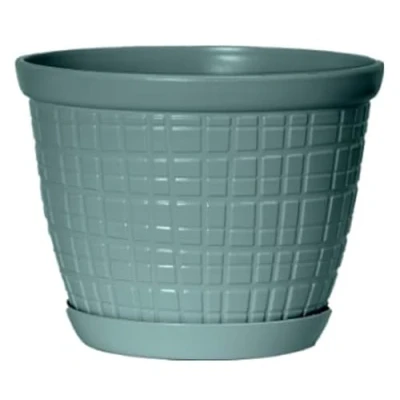 Image of Muddy Hands Small Plastic Plant Pot Indoor Home House Outdoor Garden Herb Succulent Cacti Cactus Flower Planter (6.5 Litre, Lagoon Teal)