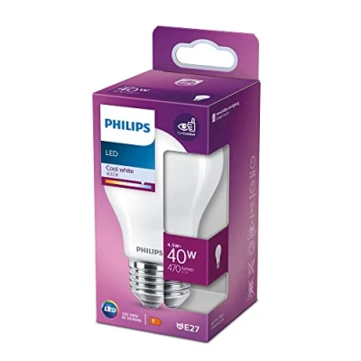 Image of Philips Classic LED bulb E27 A60 4.5W matt 4,000K