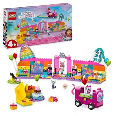 Image of LEGO Gabby’s Dollhouse Party Room Disco Playset for Kids, DJ Entertainment Toy with Slide and Animal Figures, Creative Role Play Gift 4 Plus Year Old Girls &amp; Boys 10797