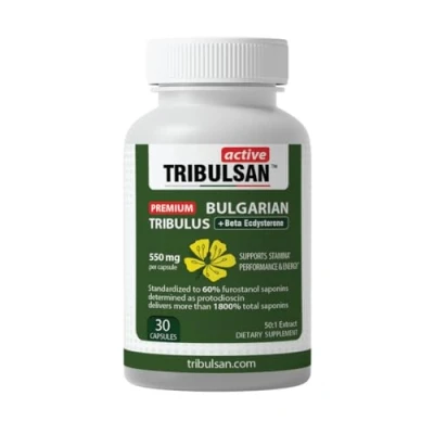 Image of Tribulsan Active 550 mg 1800% Total SAPONINS 60% FUROSTANOL Bulgarian Tribulus Terrestris Tribestan + Beta Ecdysterone 30 Capsules Made in EU