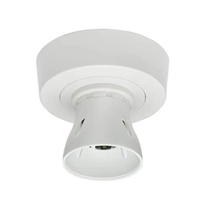 Image of KnightsBridge T2 HO BC Batten Holder with Ceiling Rose Base 3 plate