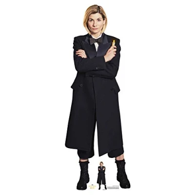 Image of STAR CUTOUTS SC1517 13th Doctor Who Jodie Whittaker Spyfall Suit Lifesize Cardboard Cutout/Display/Decoration Height 167cm Width 59cm, Solid, Multicolour, Regular