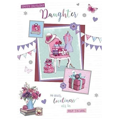 Image of Wishing Well Studios Greetings Card Daughter Birthday
