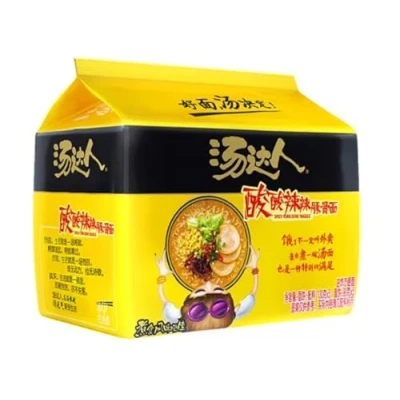 Image of Infinitely Great Home Decor Center 5PCS/Pack Tangdaren Chinese Food Snack Instant Noodles 汤达人（日式豚骨拉面）