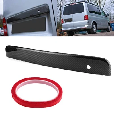 Image of EBTOOLS Rear Grab Handle Cover, Door Cover Tailgate Carbon Fibre Style Decor Boot Trim Replacement for Transporter T5.1/T6 &amp;