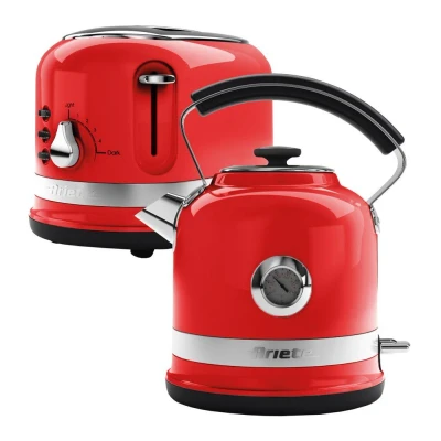 Image of ARIETE Moderna ARPK30 2 Slice Toaster &amp; Traditional Kettle Bundle Red