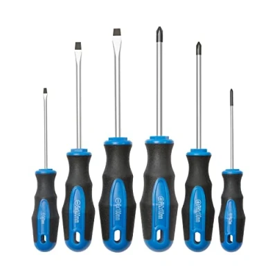Image of 6PCS Magnetic Tip Screwdriver Set, 3 Phillips and Flat, Professional Cushion Grip 6 Piece Hand Tools Set