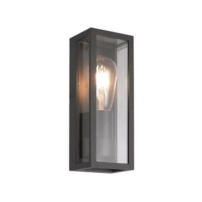 Image of Bobov Outdoor Sconce Wall Lamp 1x E27 Black IP65